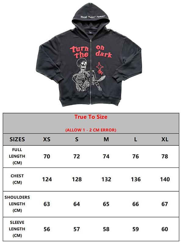 2.0 Turn On The Dark Skeleton Zip Up Hoodie · 3
