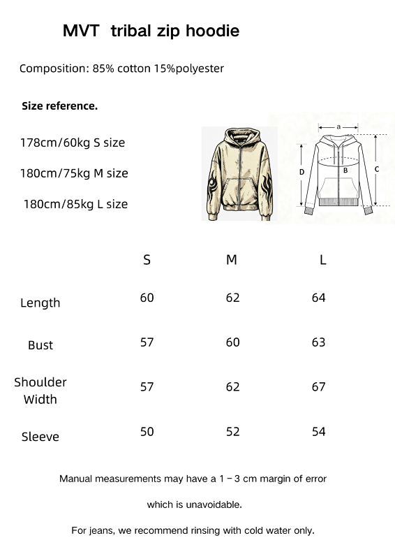 Belcnc Tribal Zip Hoodie