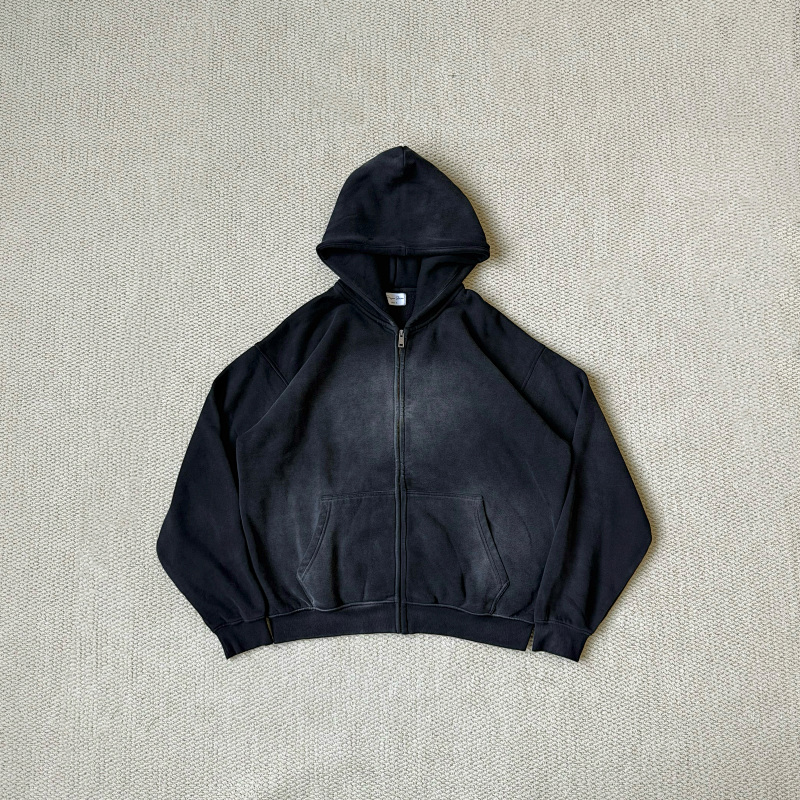 Dragonunion Dirty Fit Zip Hoodie Black