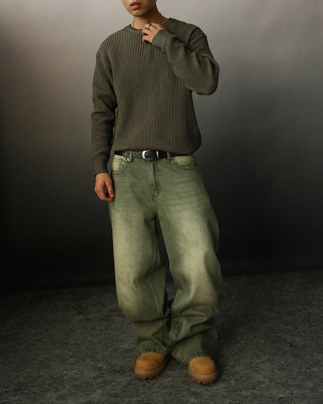 Mobius Matcha Baggy Jeans 6