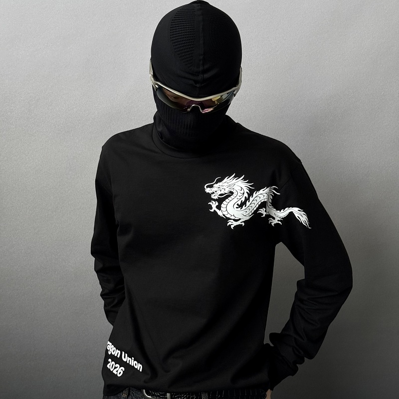 Dragon Soaring Shoulder Span Ls Tee - Black 3