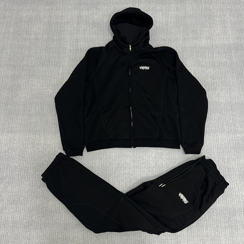 Upinflames Black Hoodie Set 3