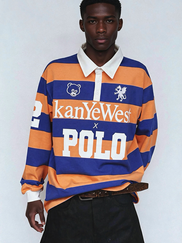 Vintage Stripe Color Blocking Polo 4