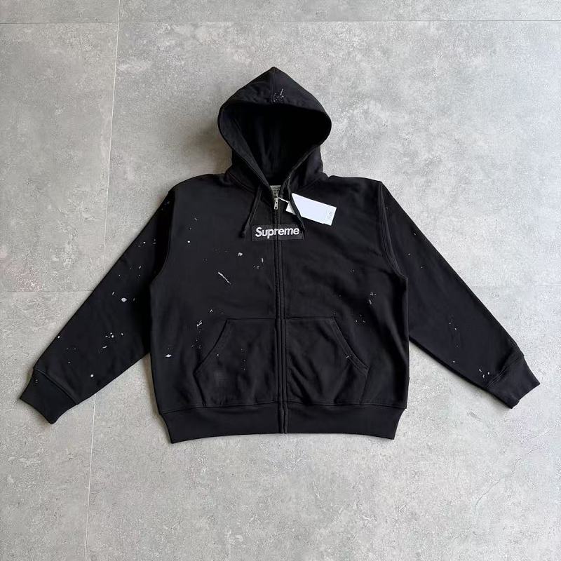Supreme MM6 Zip Up Hoodie Best Black ! 4