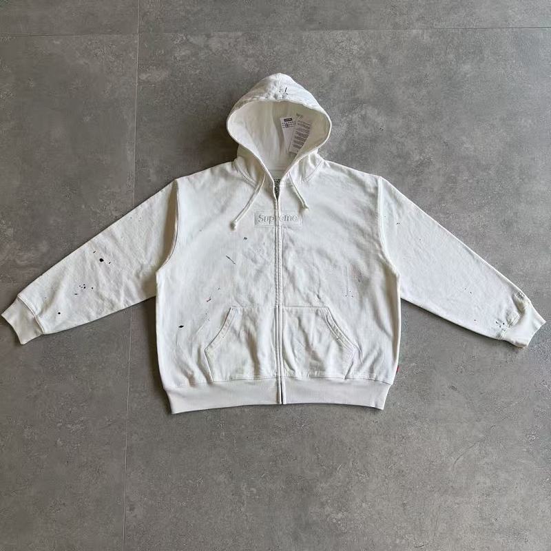 Supreme MM6 Zip Up Hoodie Best White ! 4