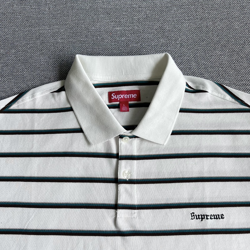 Supreme Week3 Washed Stripe Polo 7
