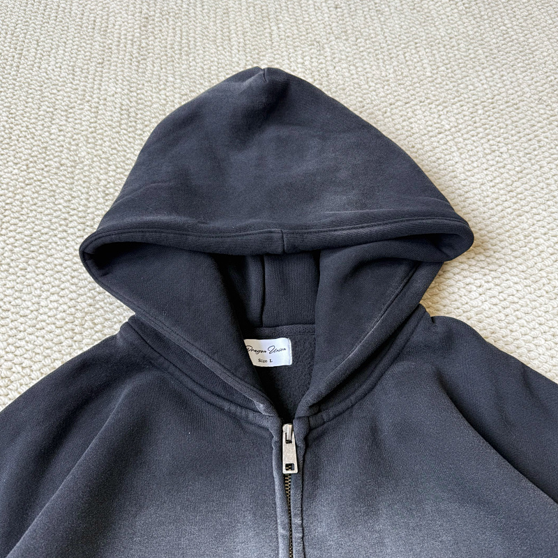Dragonunion Dirty Fit Zip Hoodie Black 4