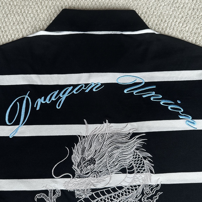 Striped Dragon Embroidery Polo 11