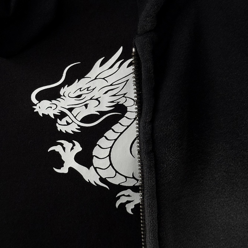 Dragon Soaring Shoulder Span Ls Tee - Black 12