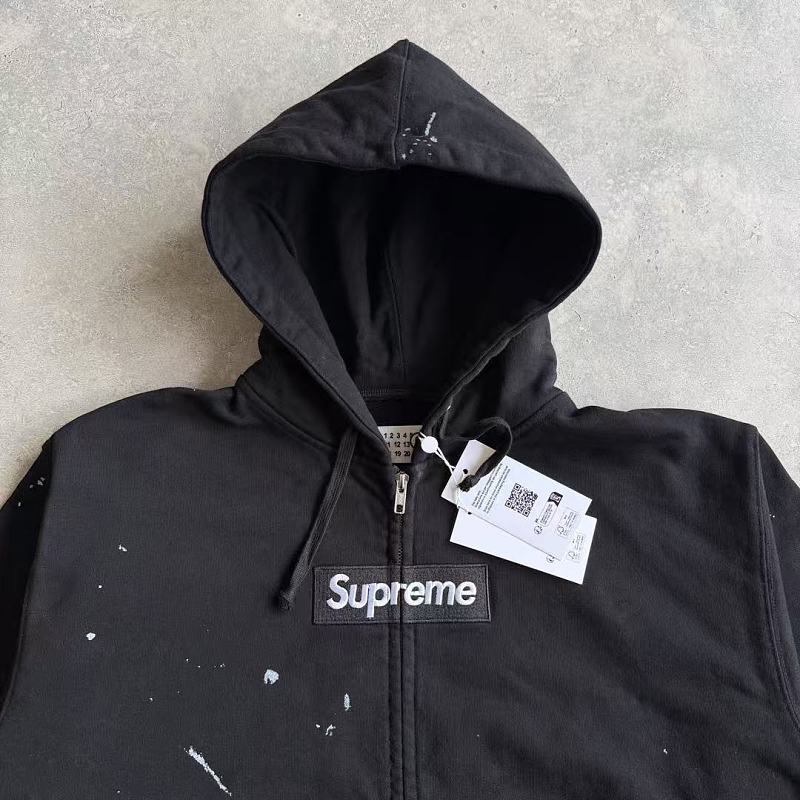 Supreme MM6 Zip Up Hoodie Best Black ! 9