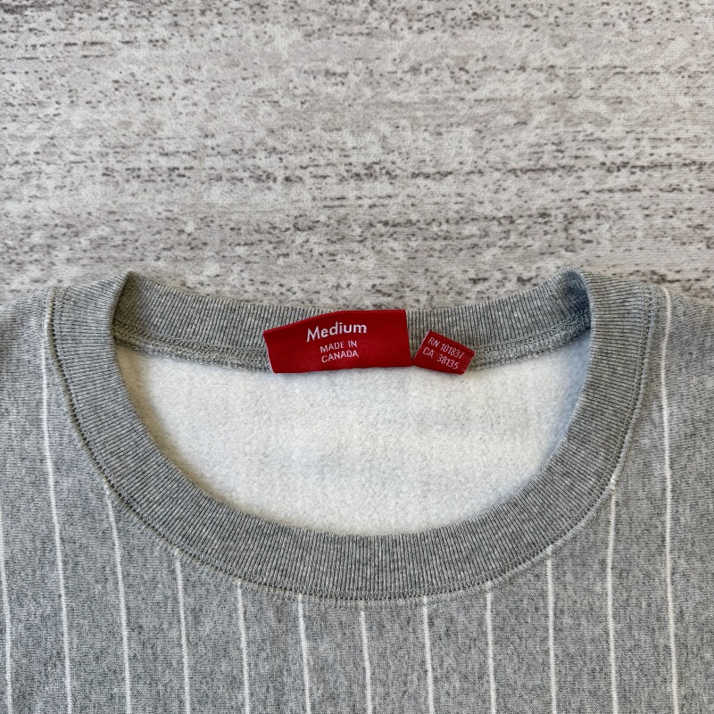 Supreme Striped Crew Neck Sweatshirt 5