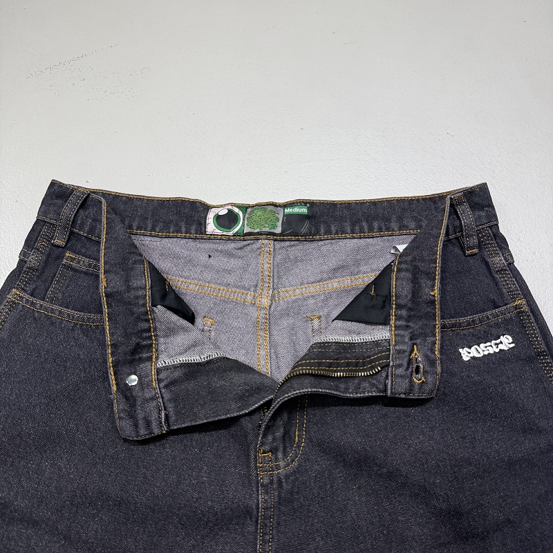 Poser Leaf Embroidered Denim Shorts 5