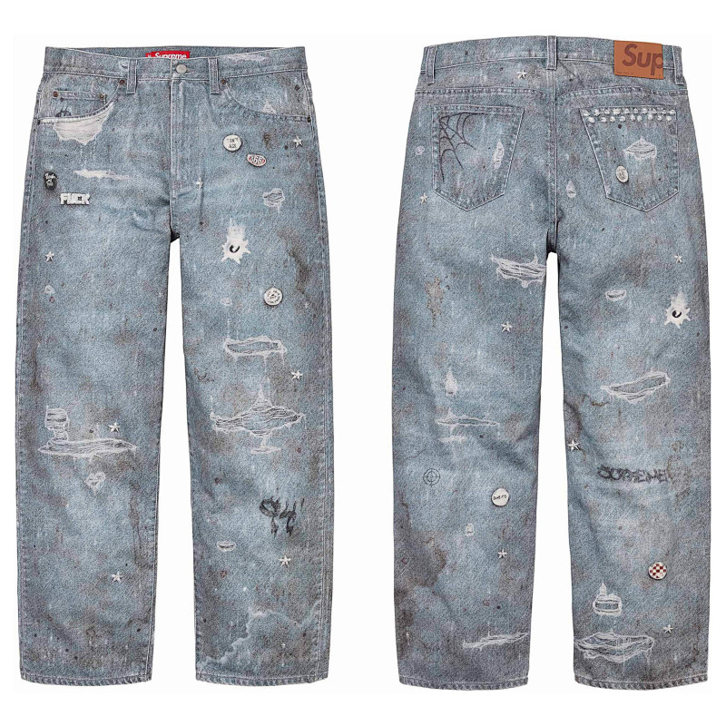 Supreme Hjr Trompe L'oeil Loose Fit Jeans 11