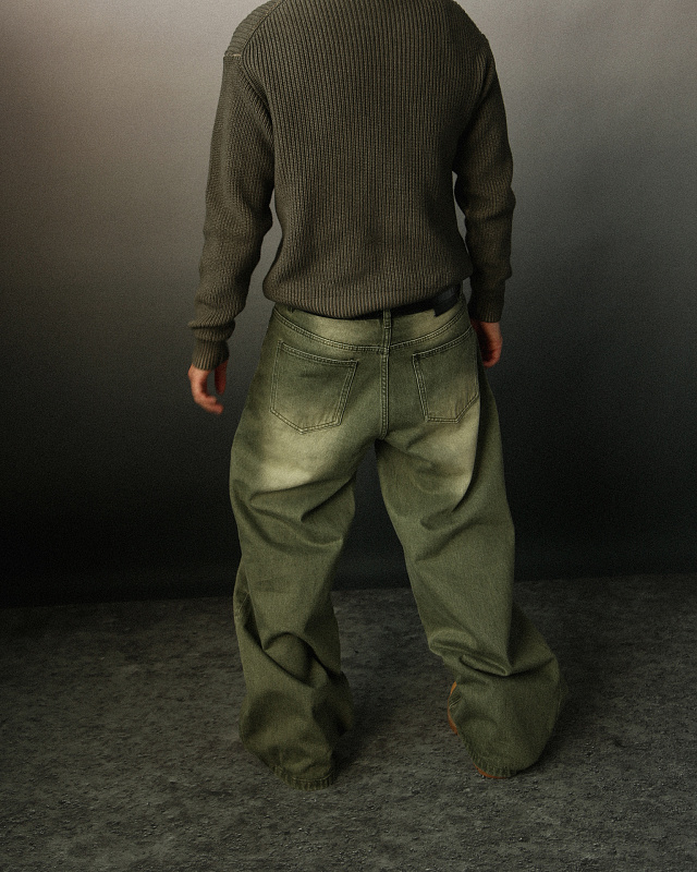 Mobius Matcha Baggy Jeans 4