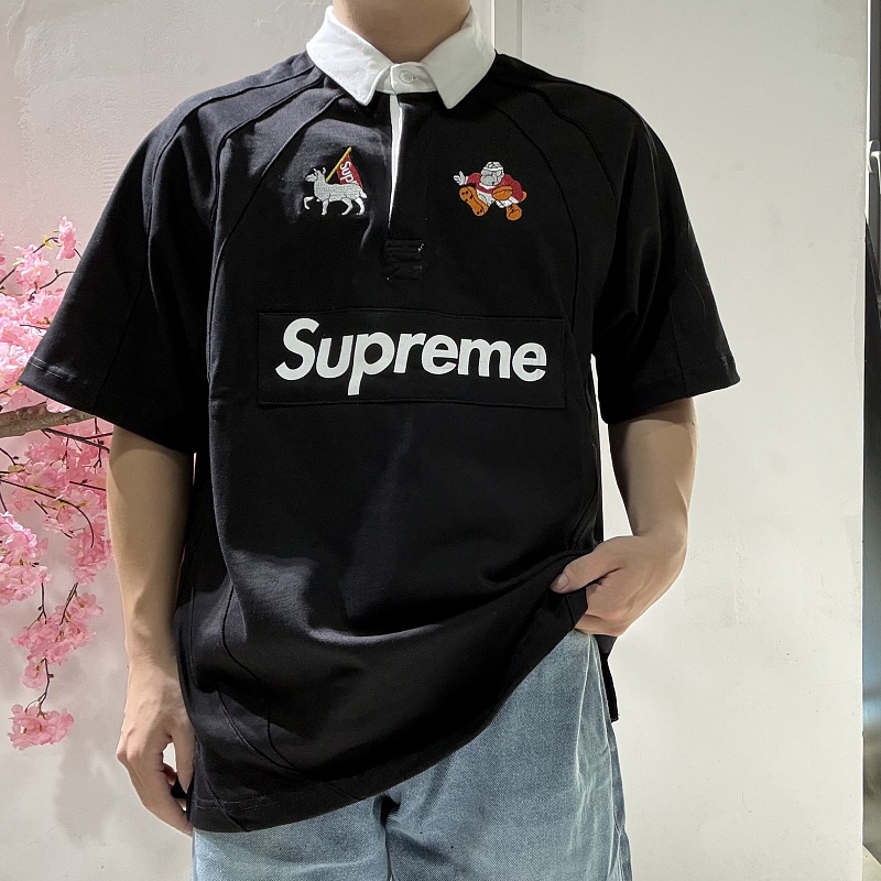 Supreme Polo Ss24 Week3 S/s Rugby Black 7