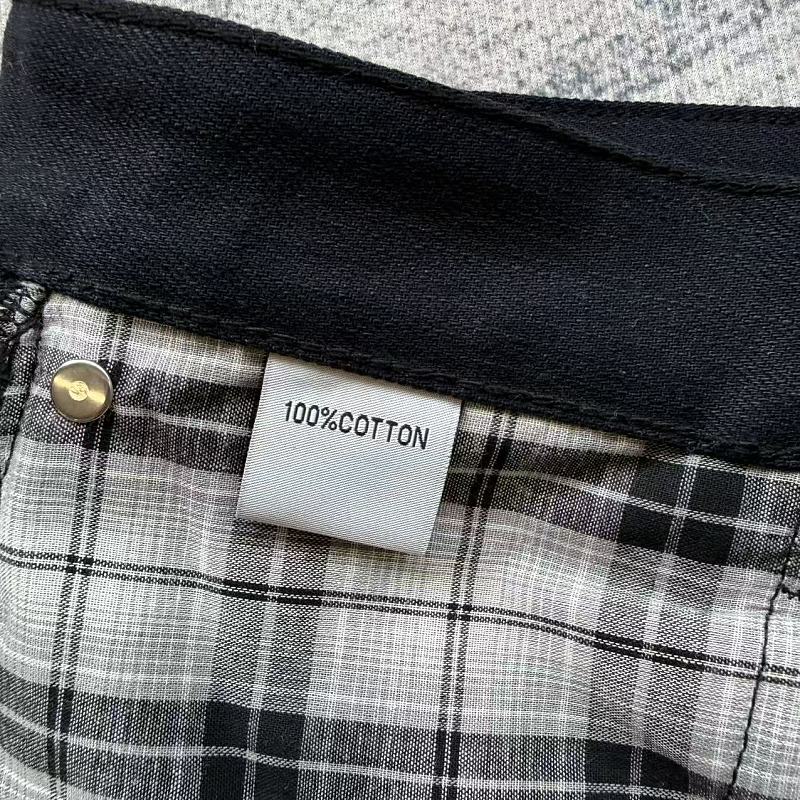 Fyredwrld Plaid Fabric Selvedge Jeans 7