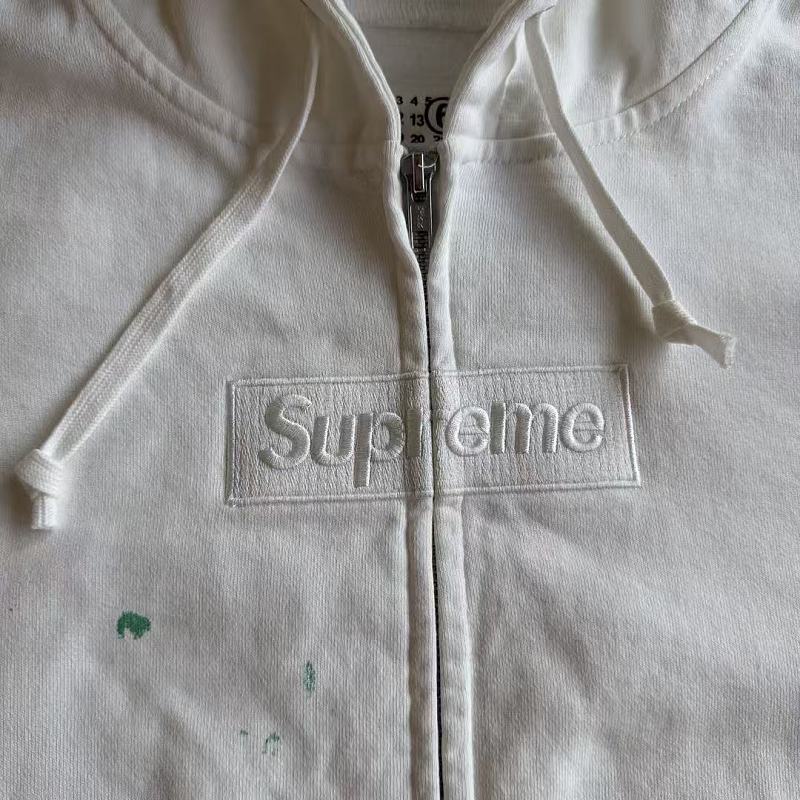 Supreme MM6 Zip Up Hoodie Best White ! 10
