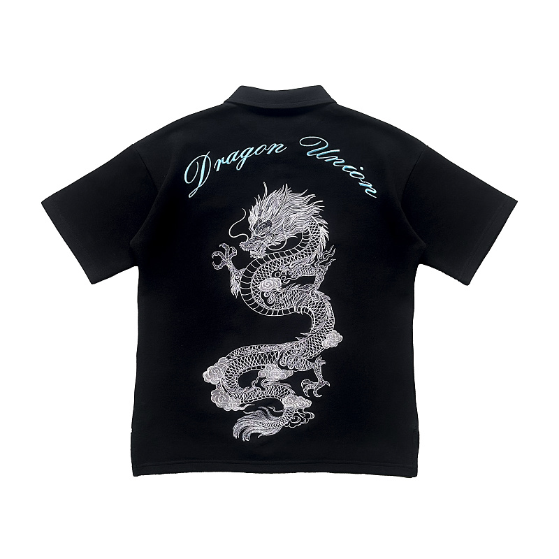 Boxy Dragon Embroidery Polo