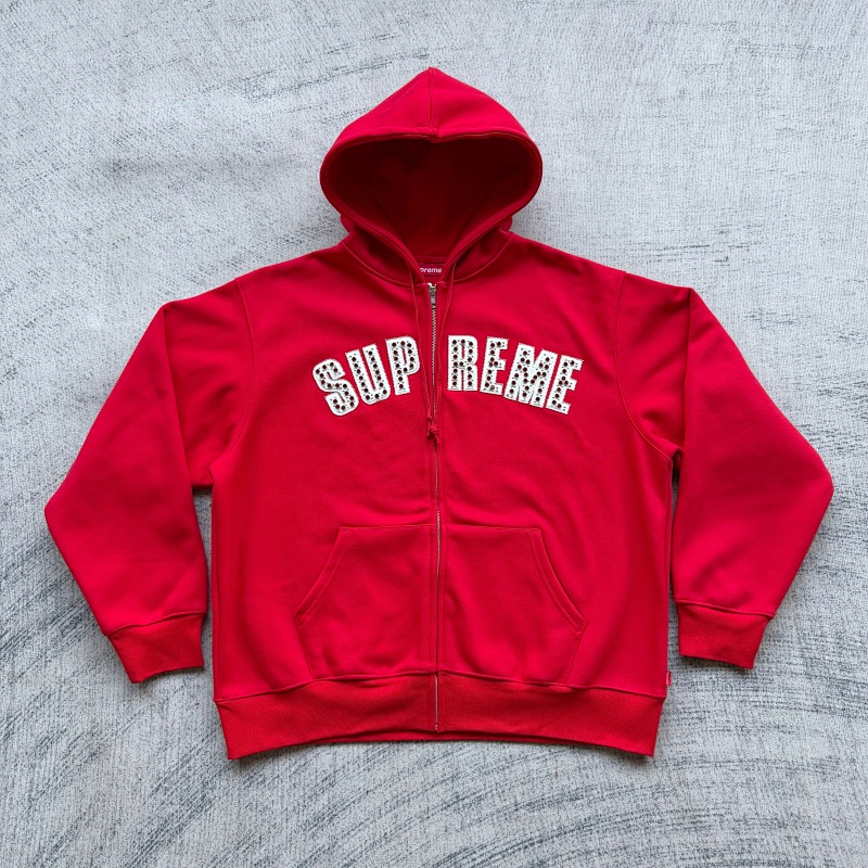 Supreme Bb Simon Zip Up Hoodie Red