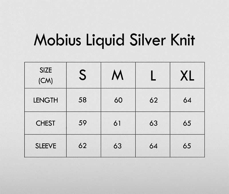 Mobius Liquid Silver Knit 10