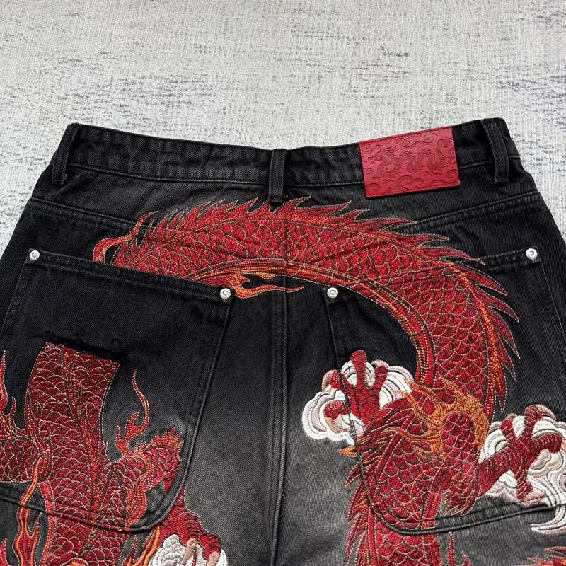 Dragon Embroidery Jorts 4