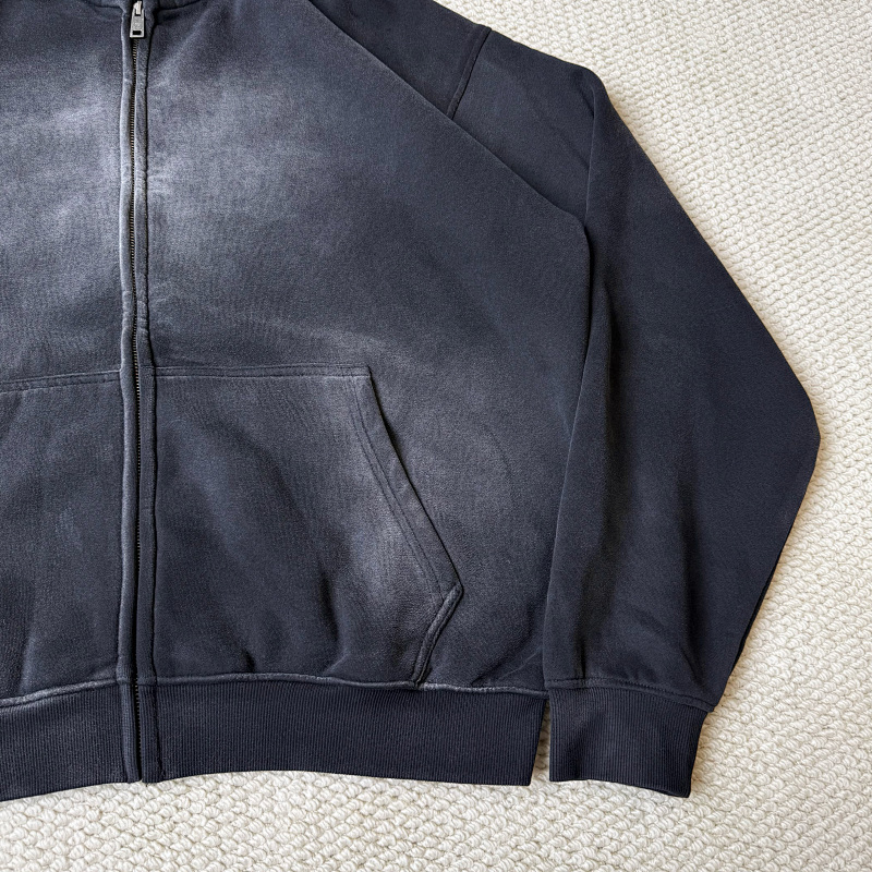 Dragonunion Dirty Fit Zip Hoodie Black 5