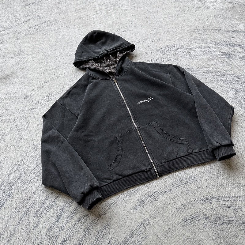 Ex*eriment 5 Reversible Plaid Zip Hoodie