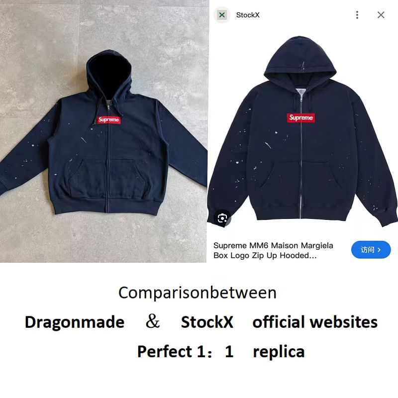 Supreme MM6 Zip Up Hoodie Best Baby Blue ! 5