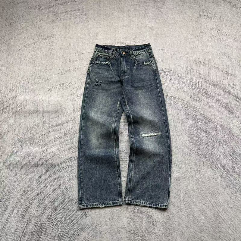 Fyredwrld Vintage Distressed Jeans | Washed Blue