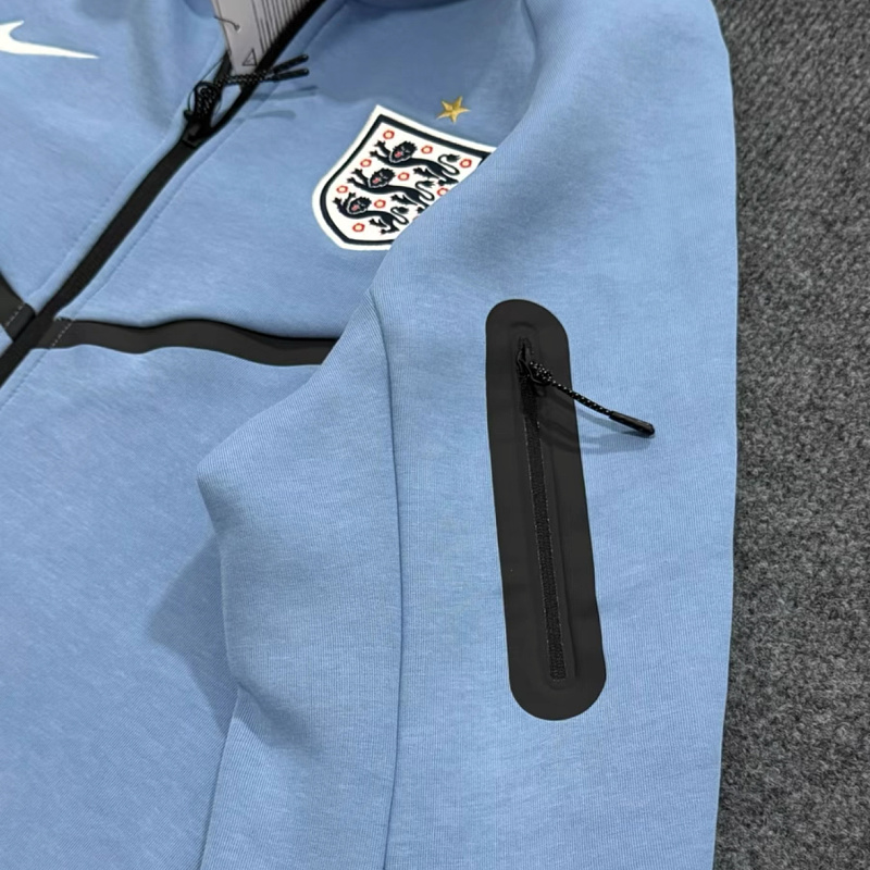 Uk Tech Fleece Zip Up Hoodie Baby Blue 3