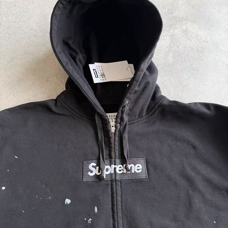 Supreme MM6 Zip Up Hoodie Best Black ! 10