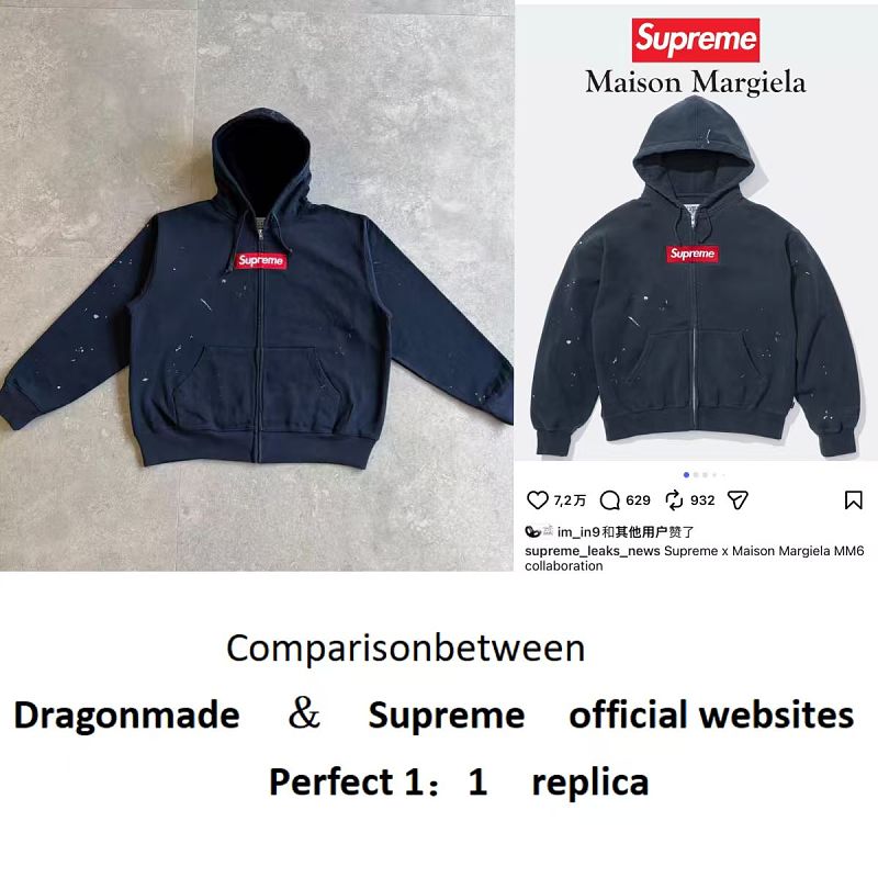 Supreme MM6 Zip Up Hoodie Best Baby Blue ! 6