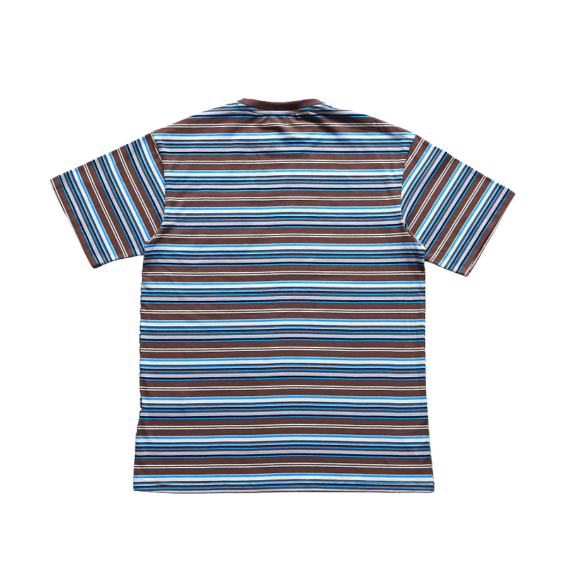 Embroidered Bear Pocket Stripe Tee - Blue 3