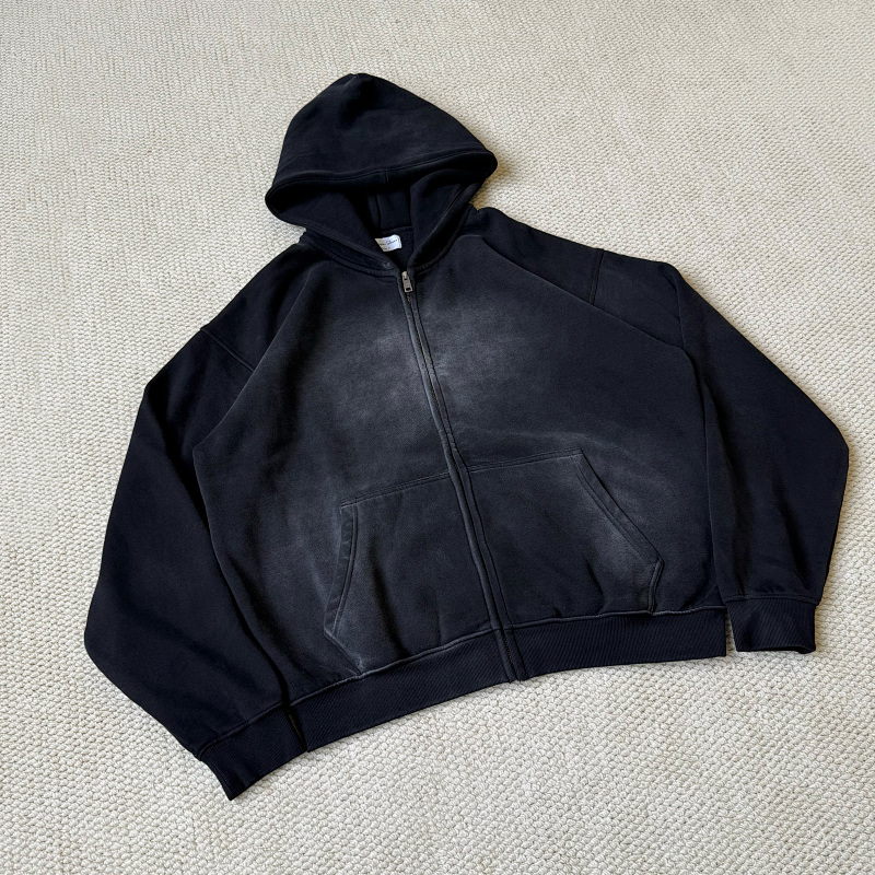 Dragonunion Dirty Fit Zip Hoodie Black 8