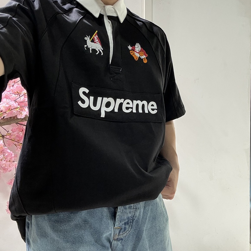 Supreme Polo Ss24 Week3 S/s Rugby Black 6
