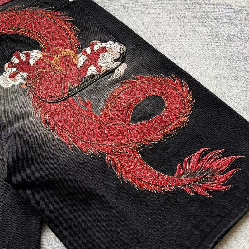 Dragon Embroidery Jorts 5