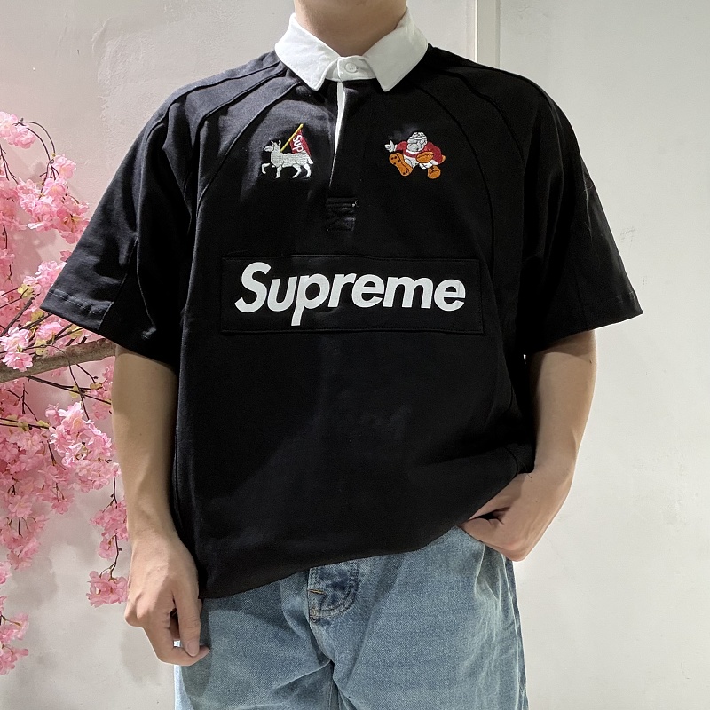 Supreme Polo Ss24 Week3 S/s Rugby Black 5