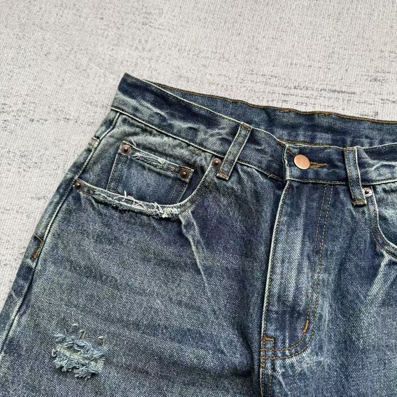 Fyredwrld Vintage Distressed Jeans | Washed Blue 5