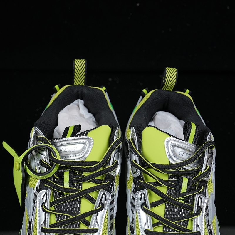 Pv Omia295s25fab0017270 Off-White Be Right Back 'Silver Green Fluo'