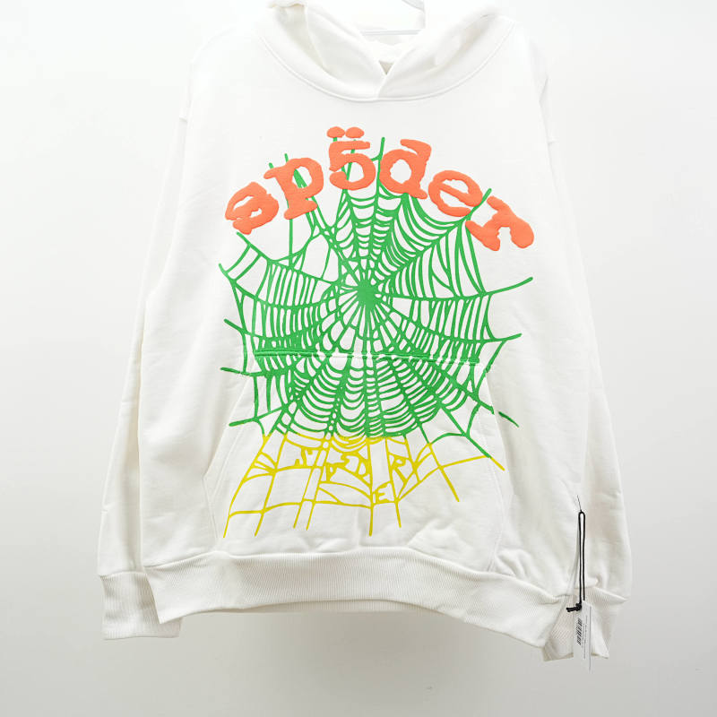 Sp5der Og Web V2 Gradient Hoodie White 6