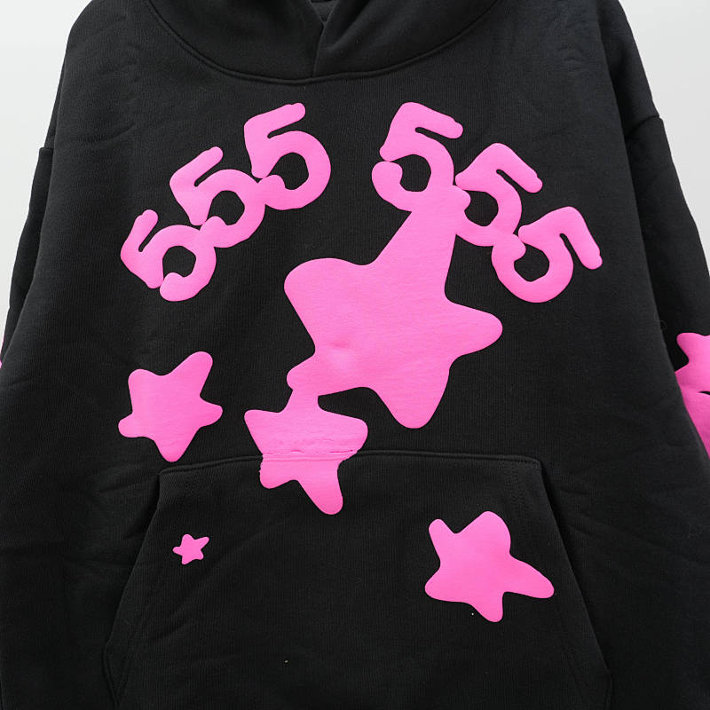 Sp5der Beluga Angel Number Hoodie Black 10