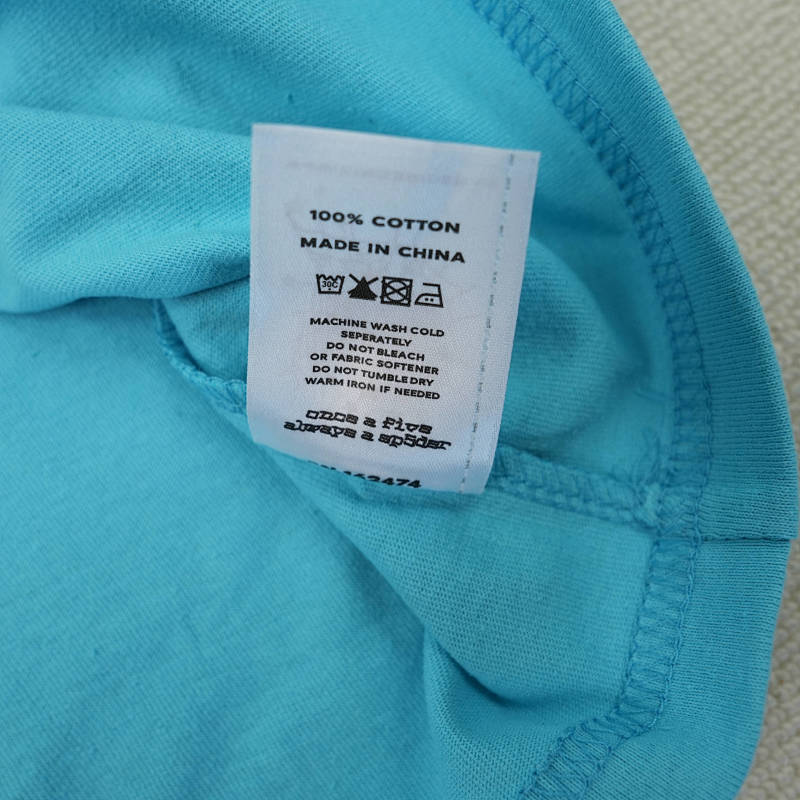 Sp5der Og Web V2 Tee Cyan 7