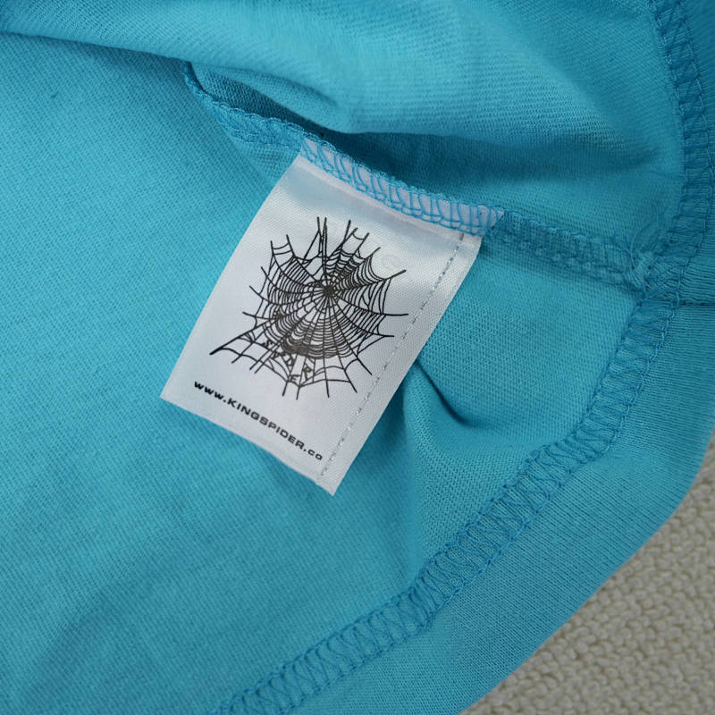 Sp5der Og Web V2 Tee Cyan 8