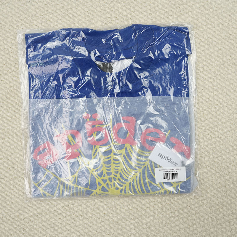 Sp5der Og Logo V2 Heavyweight Tee Navy 2