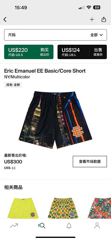 Eric Emanuel Ee Basic/Core Short NY/Multicolor