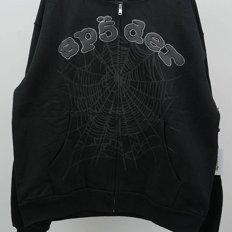 Sp5der Og Web V2 Rhinestone Zip Up 6
