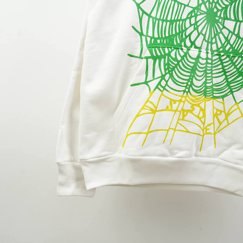 Sp5der Og Web V2 Gradient Hoodie White 9