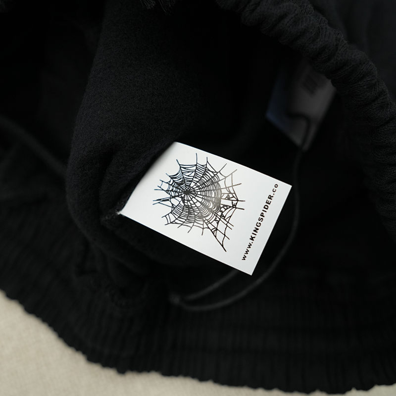 Sp5der Og Logo Embroidered Sweatshort Black 9