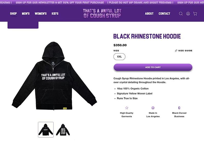 Black Rhinestone Hoodie