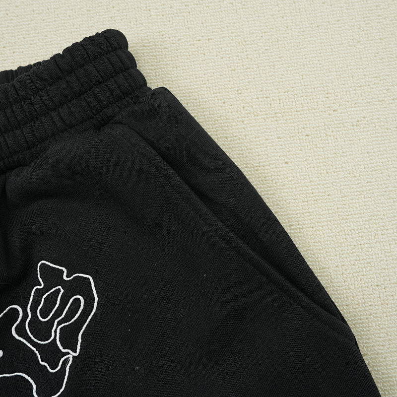 Sp5der Og Logo Embroidered Sweatshort Black 6
